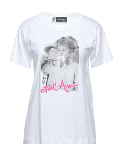 Shop Ottod'ame Woman T-shirt White Size 10 Cotton
