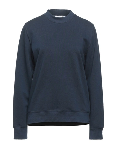 Shop Douuod Woman Sweatshirt Midnight Blue Size Xs Organic Cotton