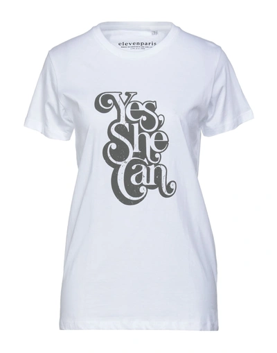 Shop Elevenparis Eleven Paris Woman T-shirt White Size Xs Cotton, Polyester