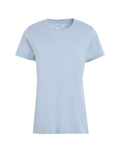 Shop Colorful Standard Woman T-shirt Light Blue Size S Organic Cotton