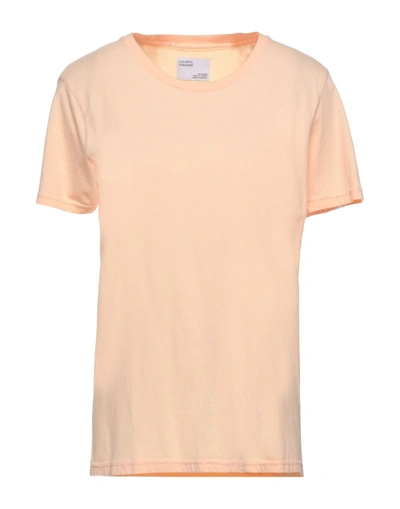Shop Colorful Standard Woman T-shirt Apricot Size S Organic Cotton In Orange