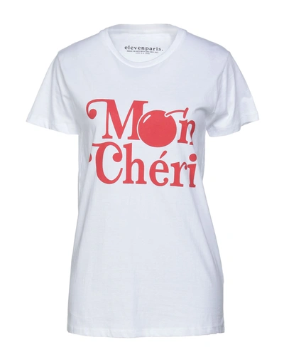 Shop Elevenparis Eleven Paris Woman T-shirt White Size M Cotton