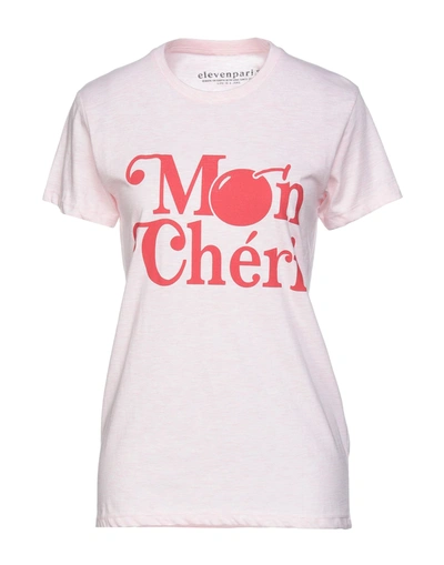 Shop Elevenparis Eleven Paris Woman T-shirt Light Pink Size Xs Cotton