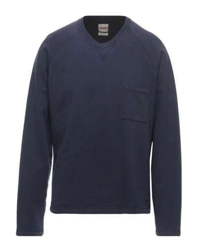 Shop Vintage 55 Man Sweatshirt Midnight Blue Size S Cotton