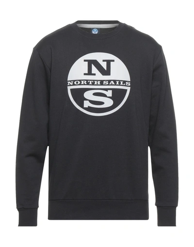 Shop North Sails Man Sweatshirt Black Size Xs Cotton