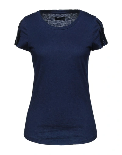 Shop Jacob Cohёn Woman T-shirt Midnight Blue Size Xl Cotton