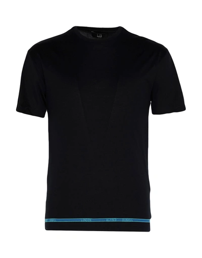 Shop Dunhill T-shirts In Dark Blue