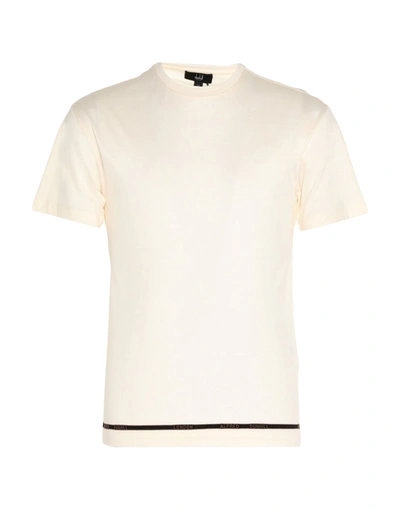 Shop Dunhill Man T-shirt Ivory Size Xl Cotton