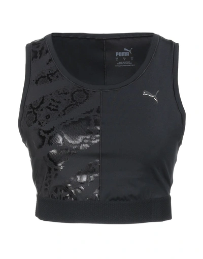 Shop Puma Woman Top Black Size L Polyester, Elastane, Polyurethane, Nylon