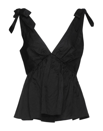 Shop Brock Collection Woman Top Black Size 6 Viscose, Cotton, Metallic Fiber