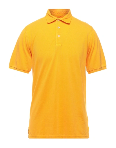 Shop Fedeli Polo Shirts In Orange