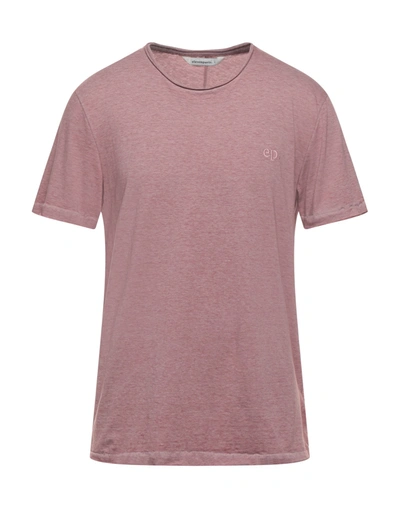 Shop Elevenparis Eleven Paris Man T-shirt Pastel Pink Size Xs Polyester, Cotton