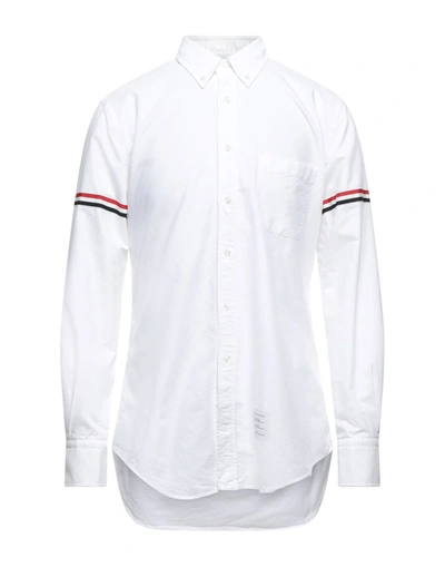 Shop Thom Browne Man Shirt White Size 3 Cotton