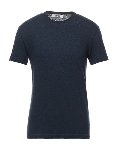 Shop Mauro Grifoni T-shirts In Dark Blue