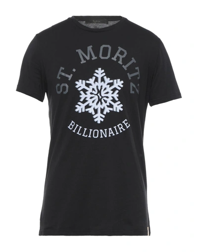 Shop Billionaire Man T-shirt Black Size S Cotton