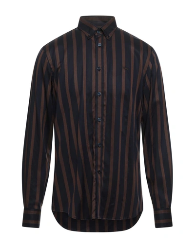 Shop Harmont & Blaine Shirts In Brown
