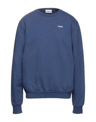 Shop Alife Sweatshirts In Slate Blue