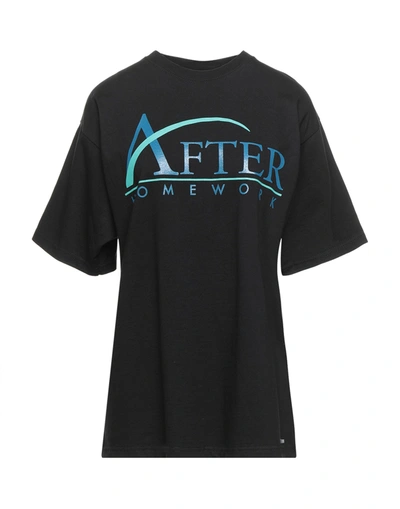 Shop Afterhomework Woman T-shirt Black Size M Cotton