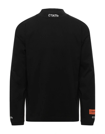 Shop Heron Preston Man T-shirt Black Size S Cotton, Polyester
