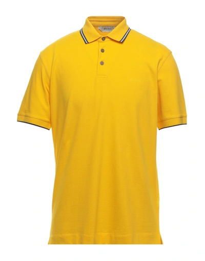 Shop Z-zegna Polo Shirts In Yellow