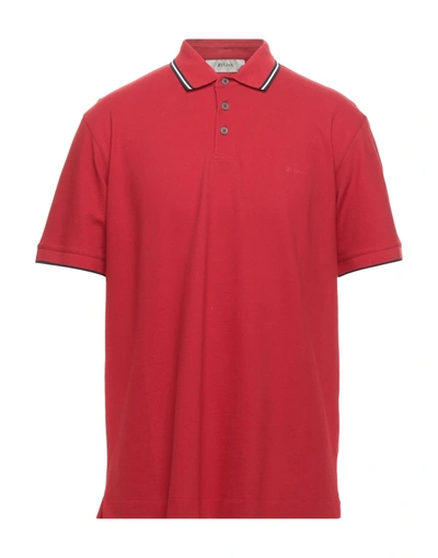 Shop Z-zegna Polo Shirts In Red