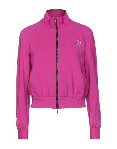Shop High Woman Sweatshirt Fuchsia Size 4 Nylon, Elastane In Pink