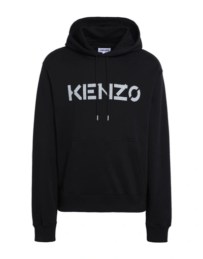 Shop Kenzo Logo Classic Hoodie Man Sweatshirt Black Size L Cotton