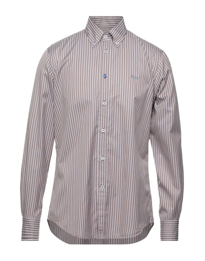 Shop Harmont & Blaine Shirts In Dove Grey