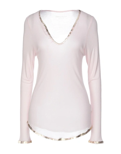 Shop Zadig & Voltaire T-shirts In Light Pink