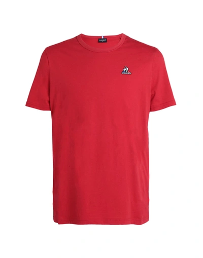 Shop Le Coq Sportif Ess Tee Ss Man T-shirt Red Size M Cotton