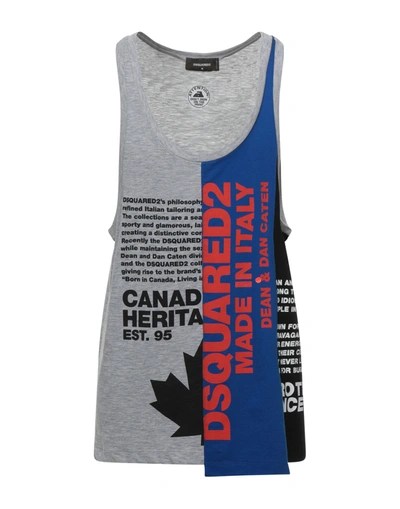 Dsquared2 Tank Tops In Grey