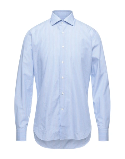 Shop Alessandro Gherardi Man Shirt Sky Blue Size 17 Cotton