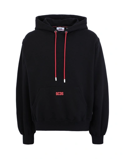 Shop Gcds Man Sweatshirt Black Size Xs Cotton