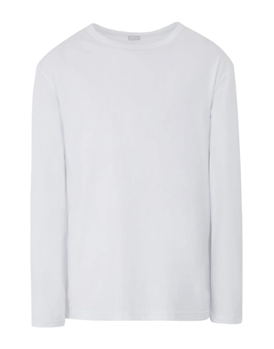 Shop 8 By Yoox Organic Cotton Basic L/sleeve T-shirt Man T-shirt White Size Xxl Organic Cotton