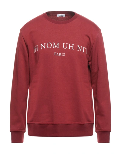 Shop Ih Nom Uh Nit Man Sweatshirt Brick Red Size M Cotton, Elastane
