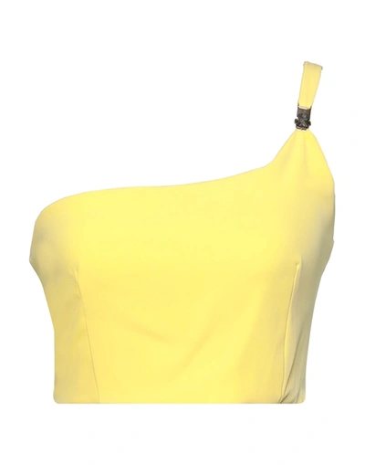 Shop Feleppa Woman Top Yellow Size 6 Polyester, Elastane