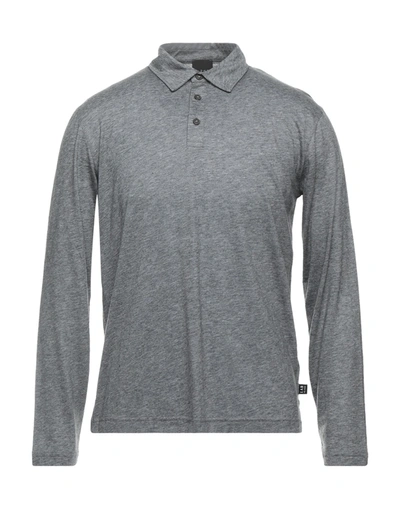 Shop Lab. Pal Zileri Man Polo Shirt Lead Size 44 Lyocell, Wool In Grey