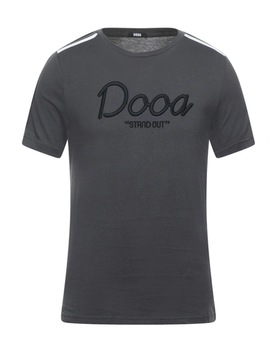 Shop Dooa Man T-shirt Lead Size S Cotton In Grey