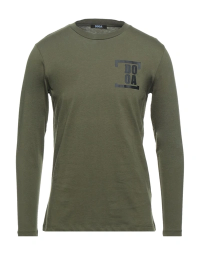 Shop Dooa Man T-shirt Military Green Size S Cotton
