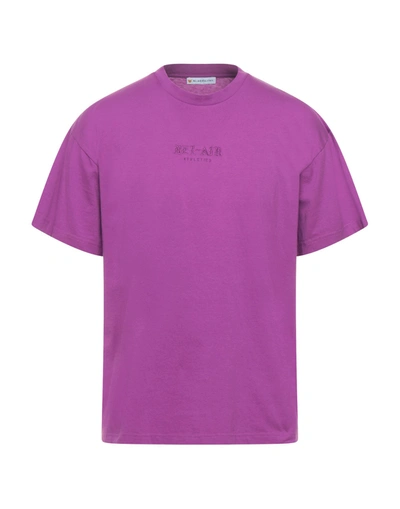 Shop Bel-air Athletics Man T-shirt Mauve Size Xs Cotton In Purple