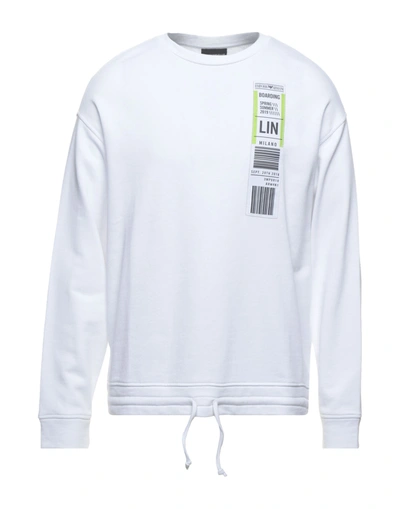 Shop Emporio Armani Man Sweatshirt White Size M Cotton