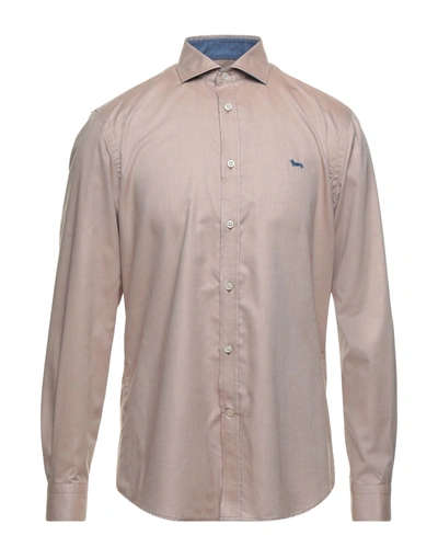 Shop Harmont & Blaine Shirts In Light Brown