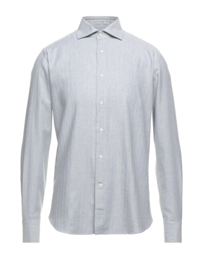 Shop Alessandro Gherardi Man Shirt Grey Size 16 ½ Cotton