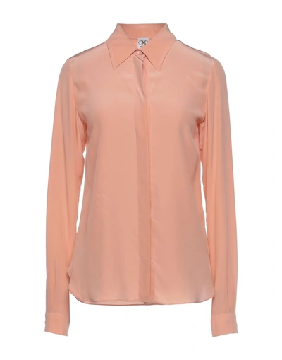 Shop M Missoni Woman Shirt Blush Size 10 Silk In Pink