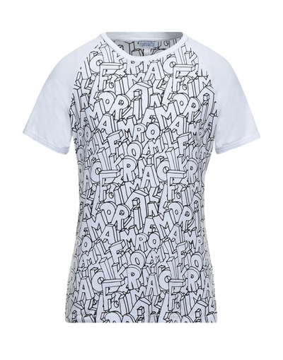 Shop Frankie Morello Man T-shirt White Size 38 Cotton, Elastane