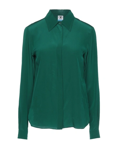 Shop M Missoni Woman Shirt Green Size 4 Silk