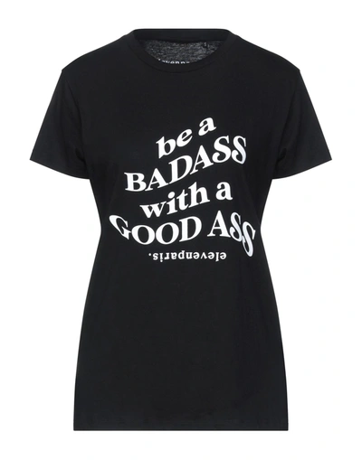 Shop Elevenparis Eleven Paris Woman T-shirt Black Size Xs Cotton
