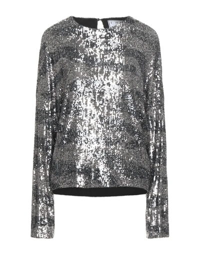 Shop In The Mood For Love Woman Top Silver Size L Polyamide, Polyester, Elastane