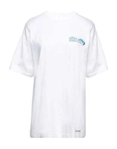 Shop Afterhomework Woman T-shirt White Size Xl Cotton