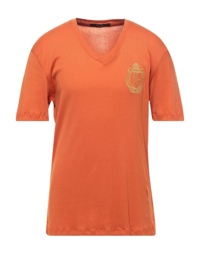 Shop Billionaire T-shirts In Orange
